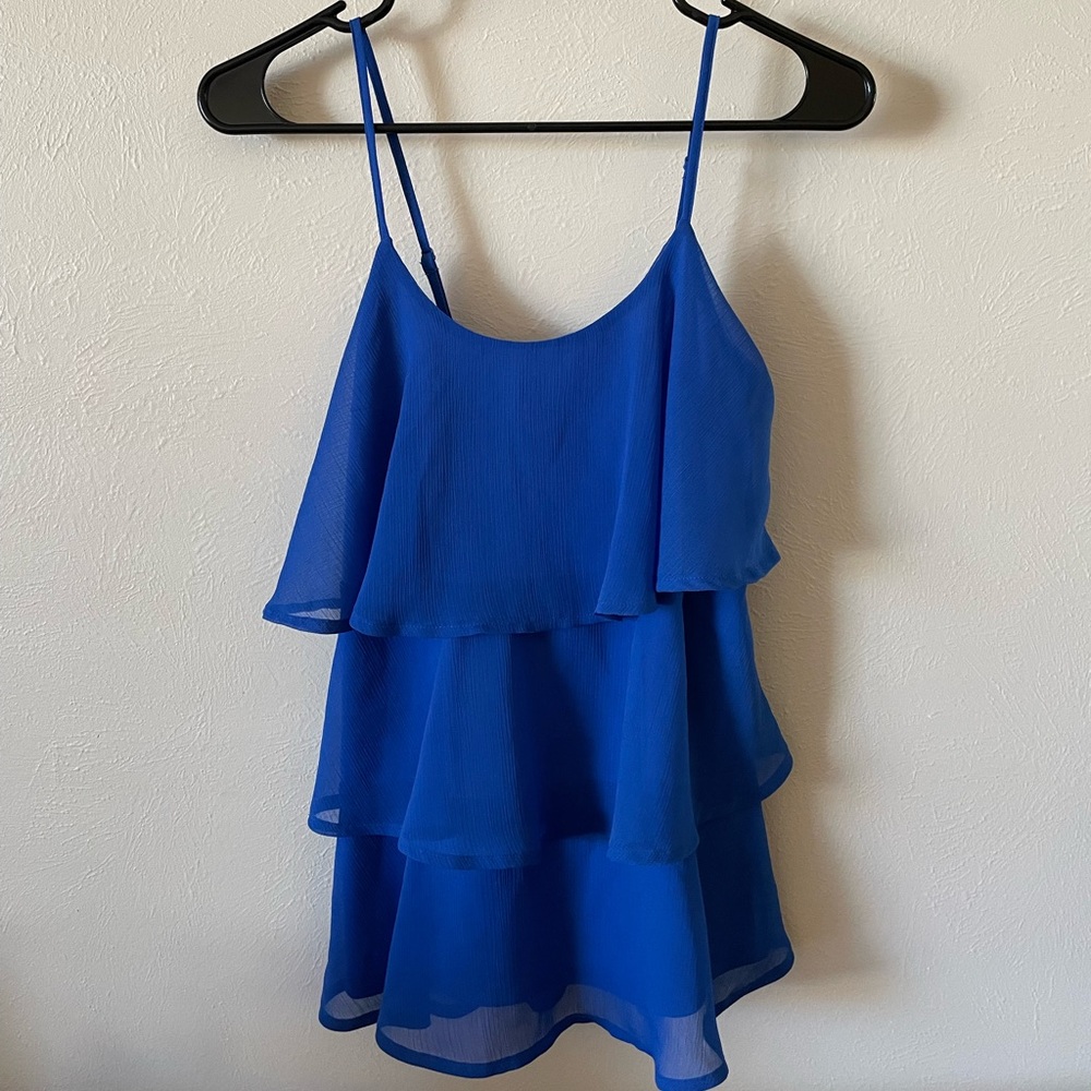 Blue Spaghetti Strap Top